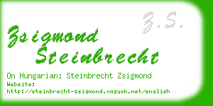 zsigmond steinbrecht business card